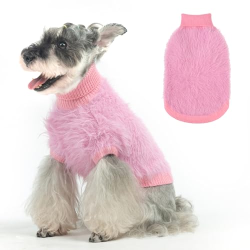 SCENEREAL Hundepullover für kleine und mittelgroße Hunde, Rosa, Größe M von SCENEREAL