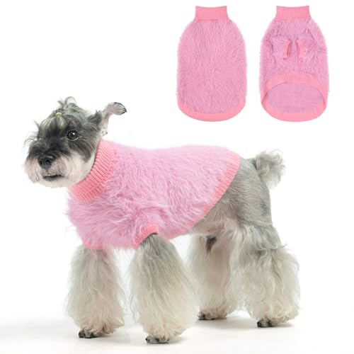 SCENEREAL Hundepullover für kleine und mittelgroße Hunde, Rosa, Größe S von SCENEREAL