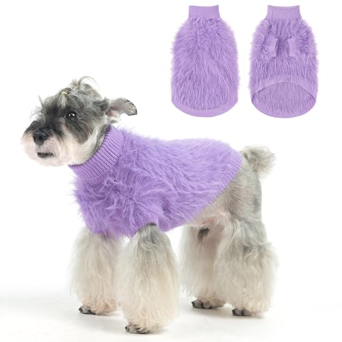 SCENEREAL Hundepullover für kleine und mittelgroße Hunde, Violett, Größe ML von SCENEREAL