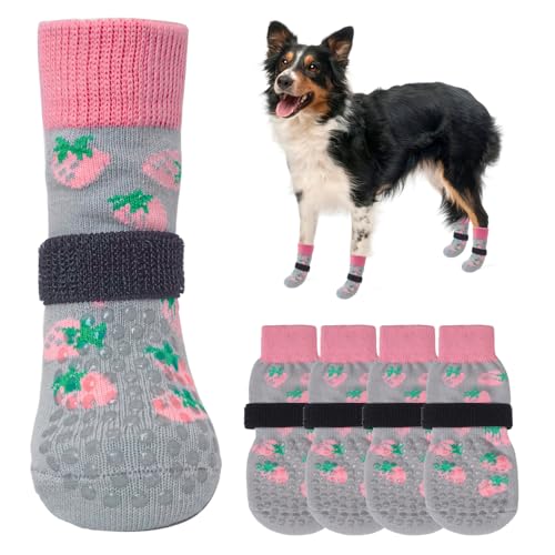 SCENEREAL Hundesocken für heiße/kalte Gehwege, Grau, Größe L von SCENEREAL