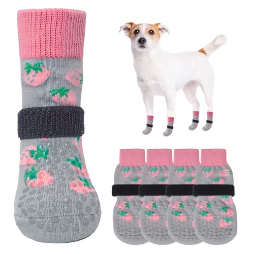 SCENEREAL Hundesocken für heiße/kalte Gehwege, Grau, Größe XS von SCENEREAL