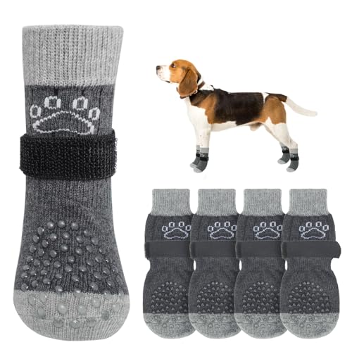 SCENEREAL Hundesocken gegen Lecken der Pfoten, dunkelgraue Perlenpfote, Größe S von SCENEREAL