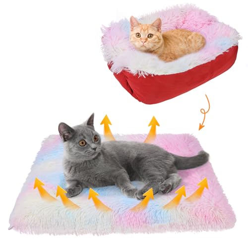 SCENEREAL Selbstwärmendes Katzenbett, bunt, Größe XL von SCENEREAL