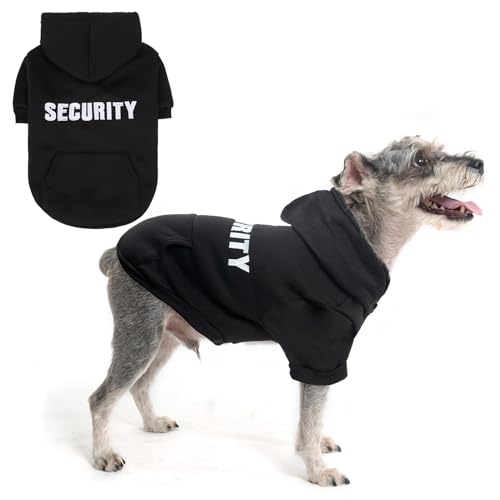 SCENEREAL Sicherheits-Hunde-Kapuzenpullover für große, mittelgroße und kleine Hunde, bestickte Hundekleidung mit Huttaschen und Loch für die Leine, weiches, warmes Fleece, Haustiere, kaltes Wetter, von SCENEREAL