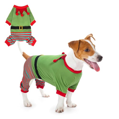 SCENEREAL Weihnachtspullover für Hunde, lustiges Elfenkostüm für große, mittelgroße und kleine Hunde, Mädchen, Jungen, weiche Haustierkostüme, Weihnachten, warme Winterkleidung, Urlaubs-Outfit, von SCENEREAL