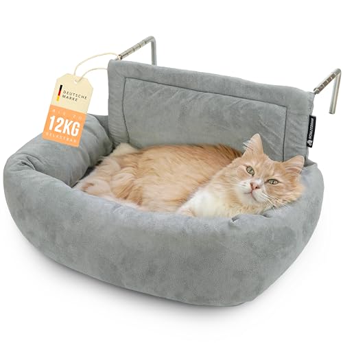 SCHLITZOHR Premium Heizungsliege für Katzen - Murphy - für Katzen bis 12kg - passend für alle Heizkörper - rundum gepolstert - Katzenbett für die Heizung von SCHLITZOHR