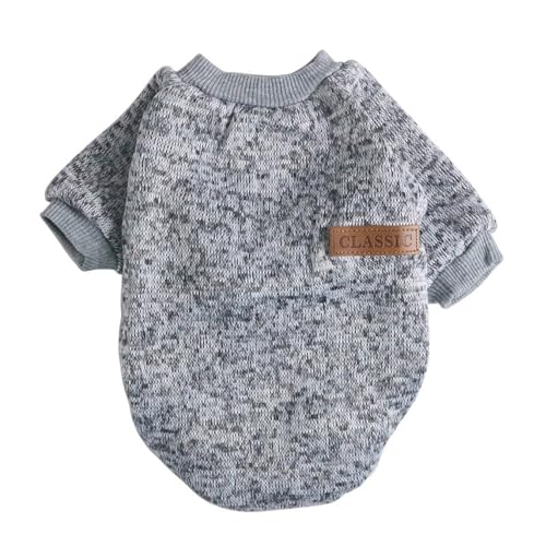 Hundepullover, Hundekleidung, warmer Hundepullover für Herbst/Winter (Grau, XL) von SCIKHEFT