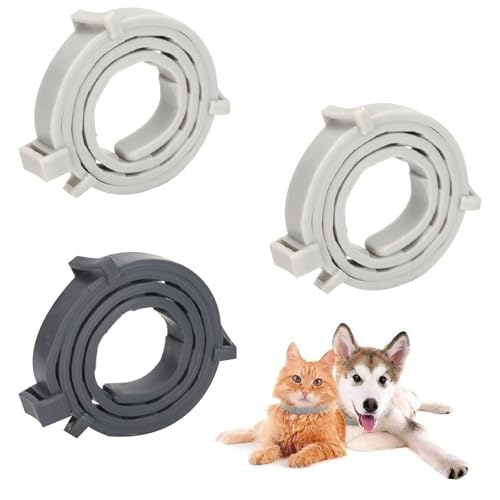 Flohschutz Halsband für Hunde,Zeckenschutz für Hunde,Flohhalsband für Katze,Zeckenhalsband für Katzen,Wasserdicht und Verstellbar,Zeckenhalsband Flohhalsband gegen Zecken Flöhe, von SCOBUTY