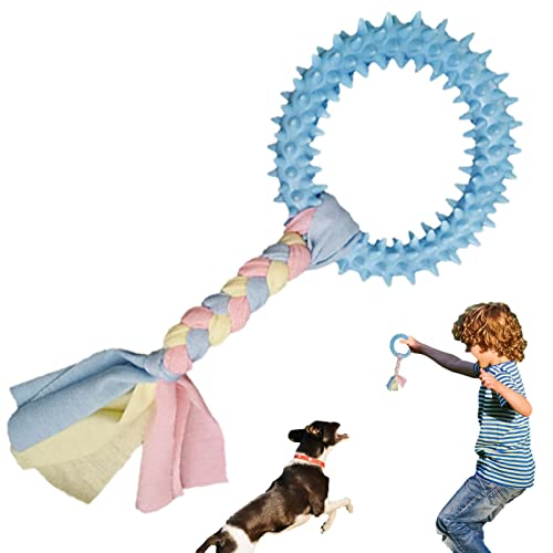 SCOOVY Kauspielzeug-Ring | Süße Ringform TPR,Gute Elastizität und Interaktivität, Hundekauspielzeug mit rundem Design zum Zähneknirschen von Hunden und Welpen, quietschendes Spielzeug von SCOOVY