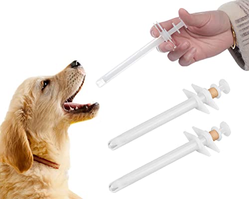 SCSpecial Pet Piller 2 Stück Kunststoff Pet Pill Poppers Durable Handliche Pet Pill Dispenser Medizinische Tabletten Fütterungswerkzeug für Hunde und große Katzen von SCSpecial