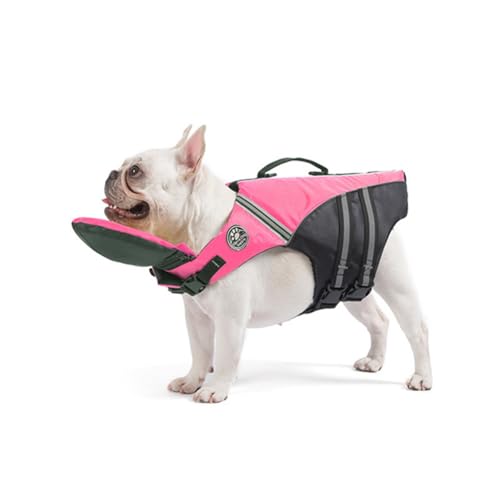 Hundeschwimmweste, Sicherheitsanzug, Schwimmweste, Sommer-Badeanzug für kleine Hunde, große Hunde, Hundezubehör (Rosa, XS) von SDFFEA