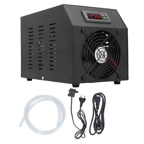 SEAFRONT Aquarium Chiller 16 Gallon 60L 1/4HP Kühlsystem Pumpe Hydro Ponic Kühler mit Speicher Funktion LED-Display Leises Design für Fisch Axolotls Wasser Unkraut (EU -Stecker 220 V 1200W) von SEAFRONT