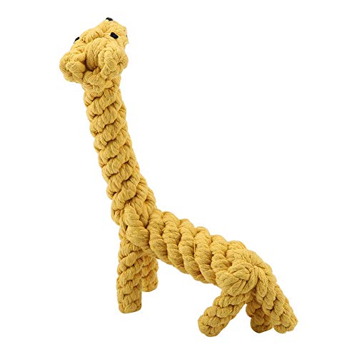 SEAFRONT Niedliches Kauspielzeug für Hunde, Baumwolle, Hundespielzeug, Hundespielzeug, Seilbissfest, Giraffen-Design, Haustier-Zahnreinigungsgeschenke von SEAFRONT