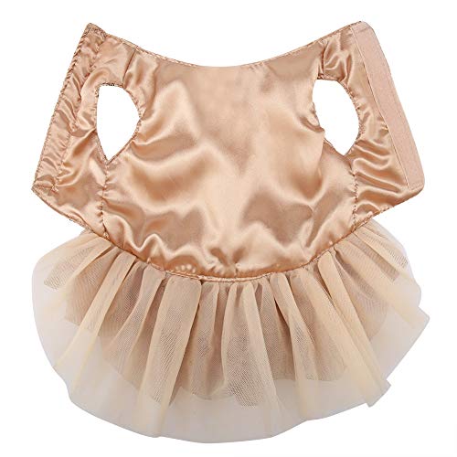 Sommer Haustier Tuch Kleiner Hund Haustier Kleid, Hundekleid Hund Hochzeitskleid Gold Hundekleid Welpe Pailletten Prinzessin Blasenrock Hochzeitskostüm (L) von SEAFRONT