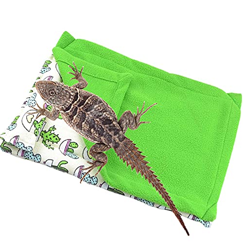 SEAPANHE Bartdrache Bett-Set - Reptilienschlafsack - Reptilienbett mit Kissen und Decke - Superweiche Premium-Baumwollfüllung - atmungsaktiv & hautfreundlich Bartagamenbett zum Sonnen von SEAPANHE