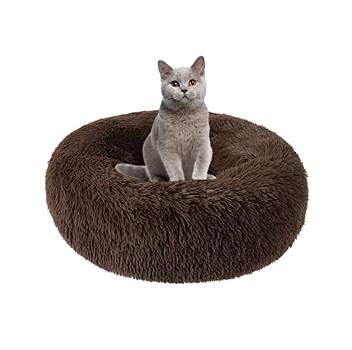 Dickes Katzenbett Donut Kitty Bett Rundes Haustierbett Plüsch Kuscheltier Zwinger Welpe Sofa Katzennest Flauschig Mittlere Kleine Hunde für Indoor Katzen Verbesserung des Schlafes von SEDOXX