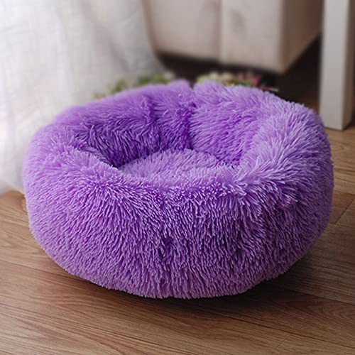 Donut Katzenbett Weiches Haustierbett für Indoor Katzen Plüsch Katzennest Bett Rundes Hundebett Warm Schlafen Welpe Sofa Klein Mittel Verbesserter Schlaf Flauschiges Kissen von SEDOXX