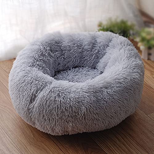 Donut Katzenbett Weiches Haustierbett für Indoor Katzen Plüsch Katzennest Bett Rundes Hundebett Warm Schlafen Welpe Sofa Klein Mittel Verbesserter Schlaf Flauschiges Kissen von SEDOXX