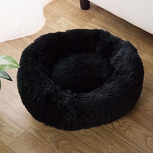 Donut Katzenbett Weiches Haustierbett für Indoor Katzen Plüsch Katzennest Bett Rundes Hundebett Warm Schlafen Welpe Sofa Klein Mittel Verbesserter Schlaf Flauschiges Kissen von SEDOXX