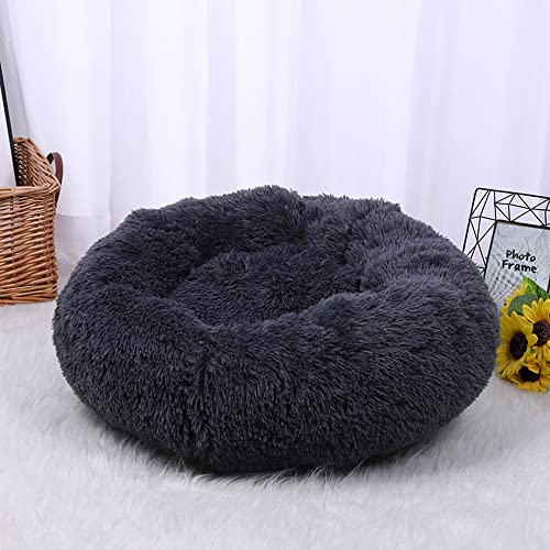 Flauschiges Katzenbett für drinnen und draußen, Donut-Hundebett, warmes Schlafbett, beruhigendes Kätzchenbetten, rundes Welpenkissen, weich, waschbar, kuschelig, weiches Nest von SEDOXX