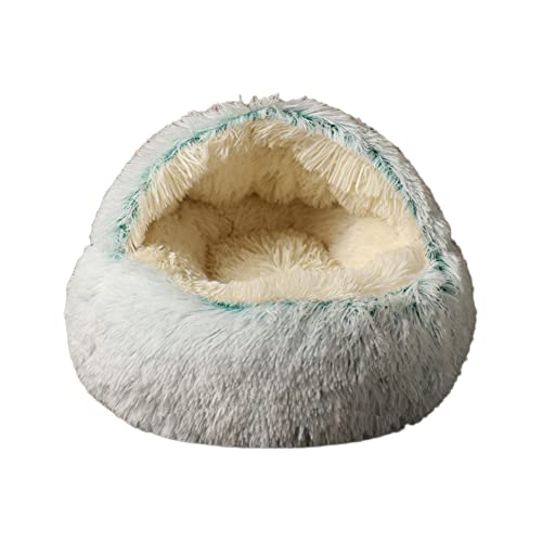 Haustiernest aus Plüsch, beruhigendes Bett, weiches Donut-Kuschelbett, Kätzchenbett, Katzenbett, Schlafsack, Anti-Angst, flauschig für mittelgroße und kleine Hunde für Indoor-Katzen von SEDOXX