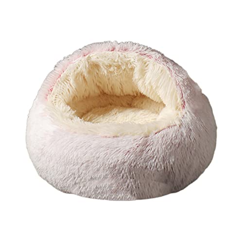 Haustiernest aus Plüsch, beruhigendes Bett, weiches Donut-Kuschelbett, Kätzchenbett, Katzenbett, Schlafsack, Anti-Angst, flauschig für mittelgroße und kleine Hunde für Indoor-Katzen von SEDOXX