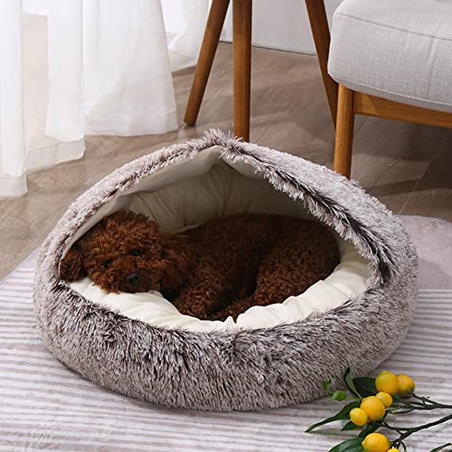 Hundebett Katzenbett Plüsch Runde Höhle Bett Donut Haustierbett für kleine, mittelgroße Haustiere Kätzchen Welpen Indoor Flauschige Beruhigende Betten Gemütlich Waschbar Anti-Rutsch Flauschig von SEDOXX