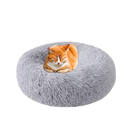 Katzenbett, flauschig, Kissenmatte, Plüsch, für kleine Hunde, Donut, Kuschelhütte, warmes Welpensofa für drinnen und draußen, Katzen, Schlafen, verbessertes, beruhigendes Haustierbett von SEDOXX