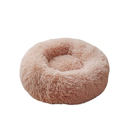 Kleines, mittelgroßes Katzenbett Donut Kitty Bett Katzenbetten für drinnen Katzen Runde Haustierbetten Flauschige Welpenbetten Katzenschlafbett Warm Gemütlich Waschbar Weicher Plüsch von SEDOXX