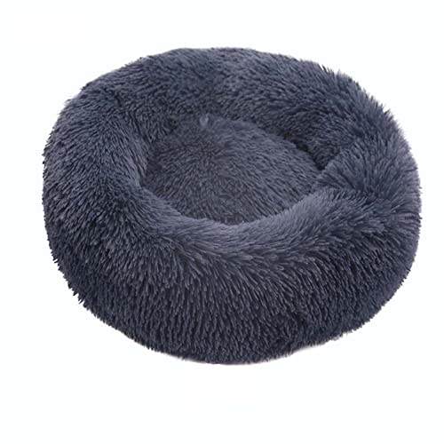 Rundes Plüsch-Haustierbett, Donut-Haustierbett, flauschiges Katzenbett für kleine Katzen, Welpen, Kätzchen mit rutschfester Unterseite, warmes Sofa Kuschelhütte für den Innenbereich von SEDOXX