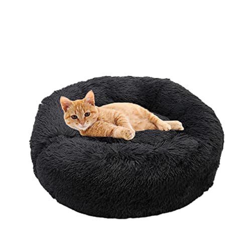 Weiches Katzenbett, beruhigendes Bett, Donut-Katzennest, Plüsch, gemütliches Bett, rundes Hundebett, Katzenbett für drinnen und draußen, kleine, mittelgroße und große Hunde, Kätzchen von SEDOXX