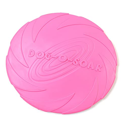 Hunde-Fliegescheibe, Haustier-Untertasse, Gummi-Training, Kauspielzeug, Outdoor-Interaktiv, 1 Stück, 18 cm, Rosa von SEIWEI