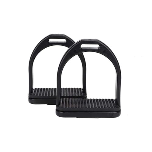 SEIWEI Pferdestropps, 1 Paar Sicherheitsspur Reiten-Steigbügel mit Rutschfestem Gummi Pad Reitspur für Reiten 11.8cmx11cm von SEIWEI