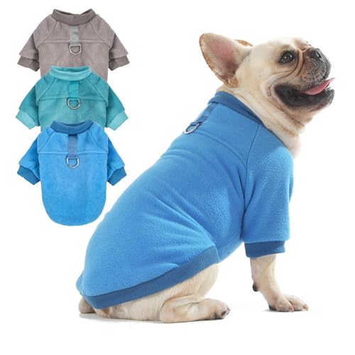 Hundepullover, Katzen- und Hundekleidung, Hundemäntel, Hundejacke mit O-Ring-Leine für kleine, mittelgroße Hunde, Jungen, Mädchen, dehnbar, warm, Hunde-Sweatshirt, Katzenwelpenbekleidung (Größe XL, von SEKUMDAN