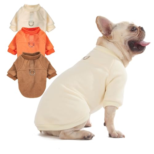 Hundepullover, Katzen- und Hundekleidung, Hundemäntel, Hundejacke mit O-Ring-Leine für kleine, mittelgroße Hunde, Jungen, Mädchen, dehnbar, warm, Hunde-Sweatshirt, Katzenwelpenbekleidung (Größe XS, von SEKUMDAN