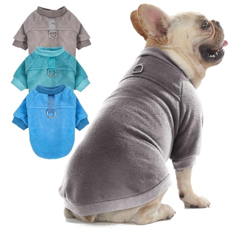 Hundepullover, Katzen- und Hundekleidung, Hundemäntel, Hundejacke mit O-Ring-Leine für kleine, mittelgroße Hunde, Jungen, Mädchen, dehnbar, warm, Hunde-Sweatshirt, Katzenwelpenbekleidung (Größe S, von SEKUMDAN