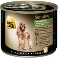 SELECT GOLD Nassfutter Hund Sensitive Adult Ente mit Kartoffel 12x200 g von SELECT GOLD