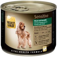 SELECT GOLD Nassfutter Hund Sensitive Adult Hirsch mit Kartoffeln 12x200 g von SELECT GOLD