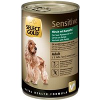 SELECT GOLD Nassfutter Hund Sensitive Adult Hirsch mit Kartoffeln 12x400 g von SELECT GOLD