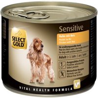 SELECT GOLD Nassfutter Hund Sensitive Adult Huhn mit Reis 12x200 g von SELECT GOLD