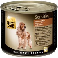 SELECT GOLD Nassfutter Hund Sensitive Adult Lamm mit Reis 12x200 g von SELECT GOLD