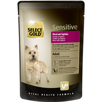 SELECT GOLD Nassfutter Hund Sensitive Adult Pferd mit Tapioka 24x100 g von SELECT GOLD