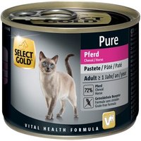 SELECT GOLD Pure Adult Paté Pferd 12x200 g von SELECT GOLD