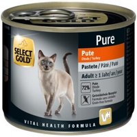 SELECT GOLD Pure Adult Paté Pute 12x200 g von SELECT GOLD