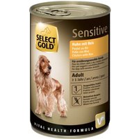 SELECT GOLD Nassfutter Hund Sensitive Adult Huhn mit Reis 6x400 g von SELECT GOLD