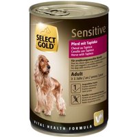 SELECT GOLD Nassfutter Hund Sensitive Adult Pferd mit Tapioka 6x400 g von SELECT GOLD