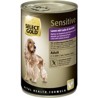 SELECT GOLD Nassfutter Hund Sensitive Adult Lamm mit Lachs & Kartoffel 24x400 g von SELECT GOLD