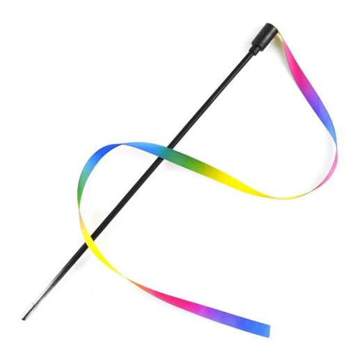 SELiLe 10 Pcs Katzen Teaser Zauberstab Doppelseitig Farbstreifen Interaktives Stockspielzeug Verfolgt Lustiges Trainingkratzwerk Für Innenräume SELiLe 10 Pcs Katzen Teaser Zauberstab Doppelseitig Farbstreifen Interaktives Stockspielzeug Verfolgt Lustiges Trainingkratzwerk Für Innenräume von SELiLe