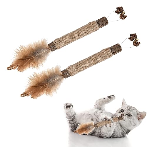 Katzenminze Sticks,Katze Kauspielzeug,Katzensticks Zur Zahnreinigung,Kausticks für Katzen,Katzenminze Sticks Bio,Katzen Zahnpflege Spielzeug,Cat Chewing Toy,Kausticks Set,Katzen Sticks,2 PCS von SEMINISMAR