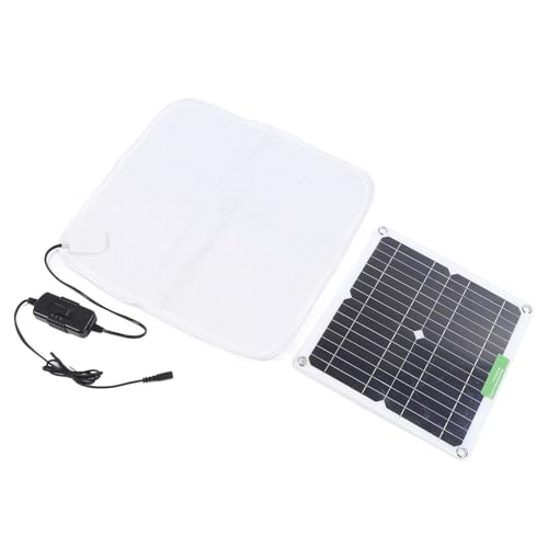 SENECESLI Solarpanel Heizdecke für Haustiere, 12 V, 50 W, Schnelle Heizdecke mit Sicherer Batteriebox, Polykristalline Silizium Solarmodule von SENECESLI